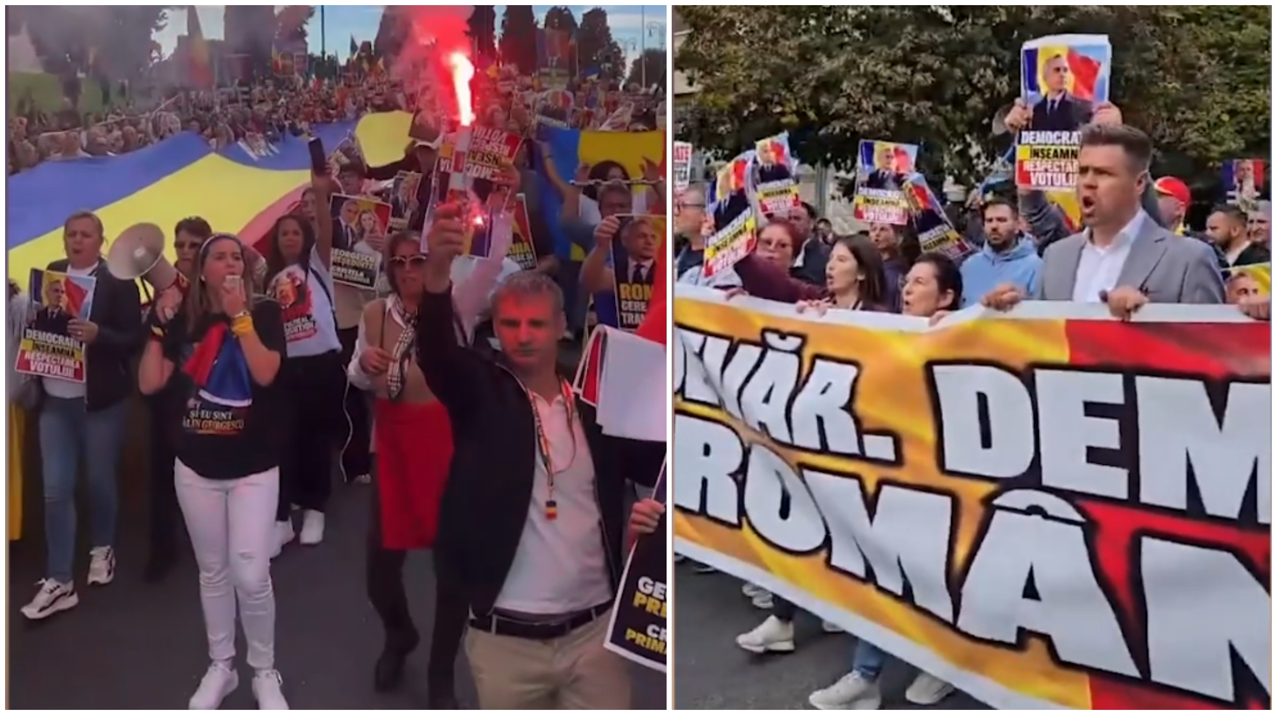 Manifestație masivă în Roma pentru eliberarea lui Călin Georgescu: Românii din Italia au protestat pentru drepturile lor