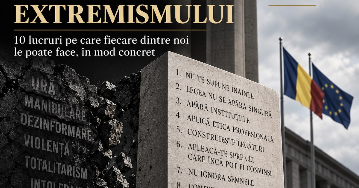 Cum poate cetățeanul român să lupte împotriva ascensiunii extremismului prin acțiuni concrete
