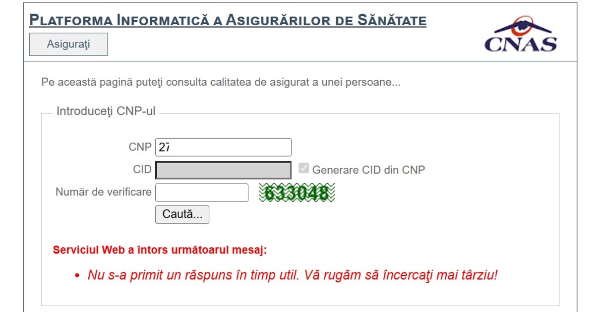 Sistemul informatic al CNAS va fi oprit pentru mentenanță: Serviciile medicale vor funcționa offline