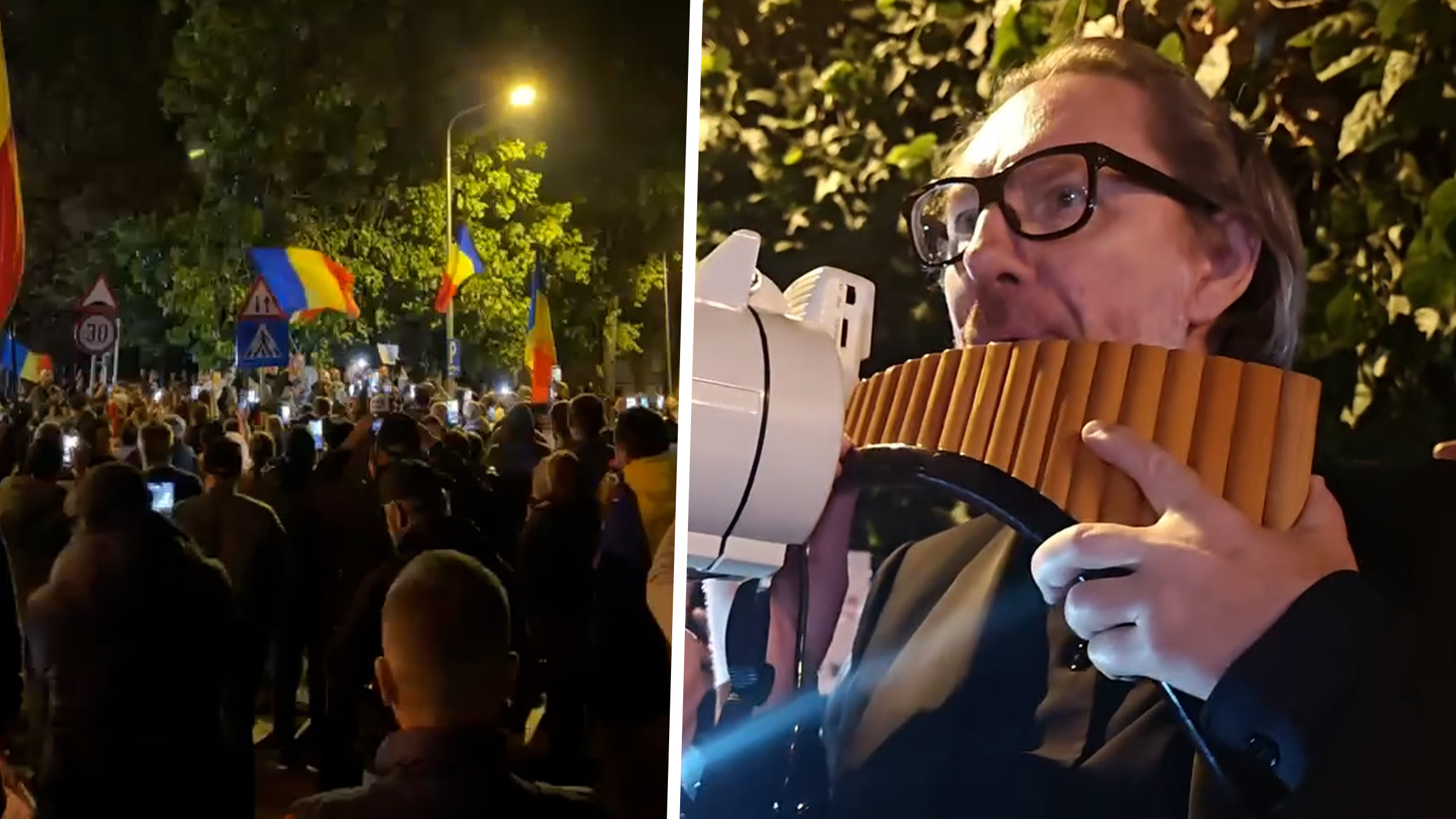 Manifestare nocturnă în fața Arestului Central: susținători ai lui Călin Georgescu au cântat imnul național