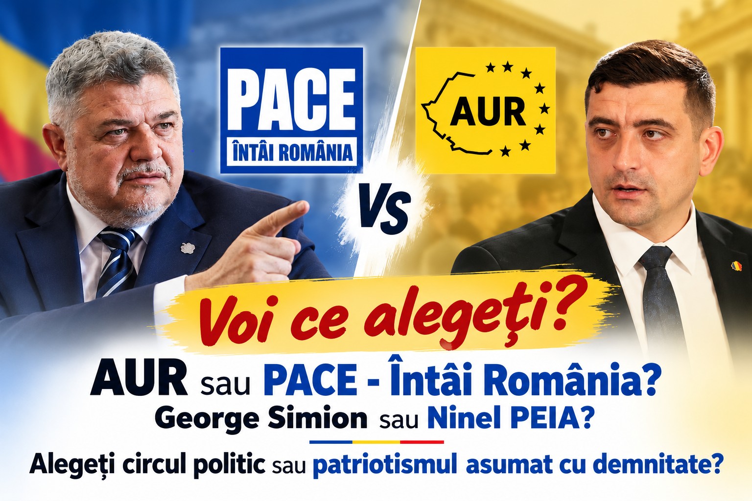 Conflict în tabăra suveranistă: Ninel Peia îl numește pe George Simion „Cain” și anunță război politic