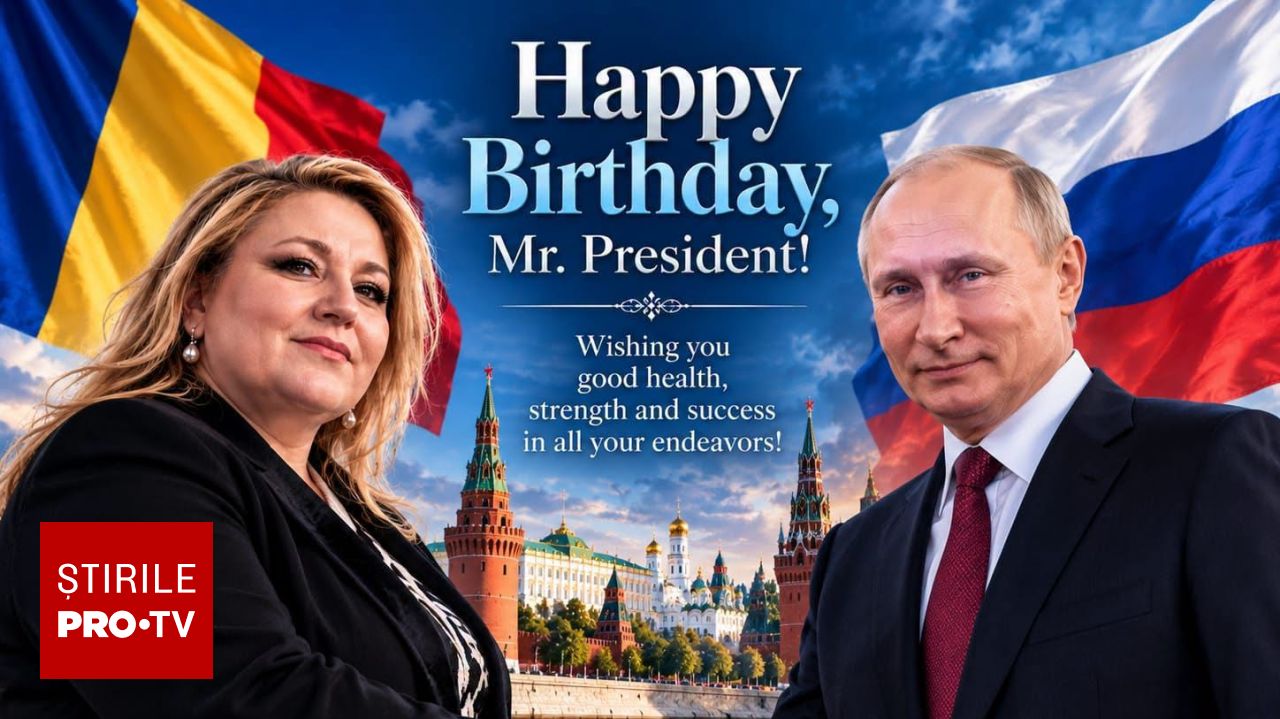 Diana Șoșoacă a trimis o urare generată cu inteligența artificială pentru ziua de naștere a lui Vladimir Putin