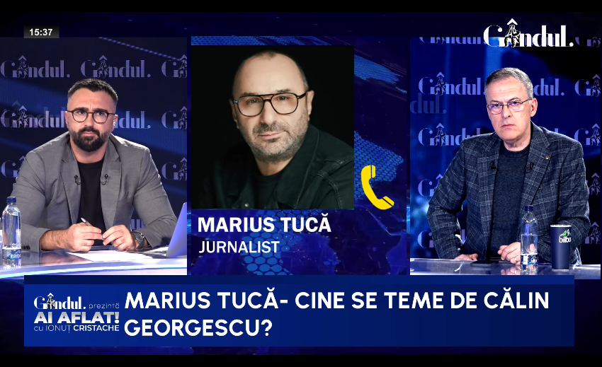 Marius Tucă critică decizia de eliberare a lui Călin Georgescu: „Va rămâne în arest”